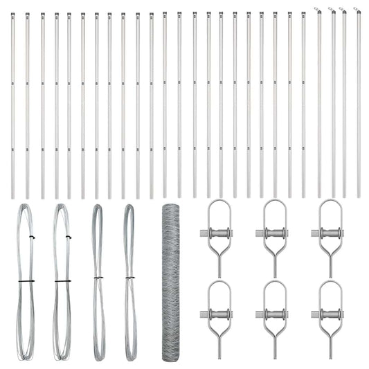 vidaXL Φράκτης ΈΞω 1x50 μ Γαλβανισμένος Χάλυβας