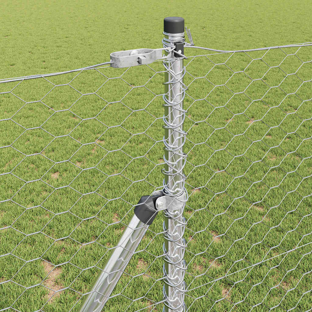 vidaXL Φράκτης Εξάγωνος 1.4x50 m Γαλβανισμένος Χάλυβας