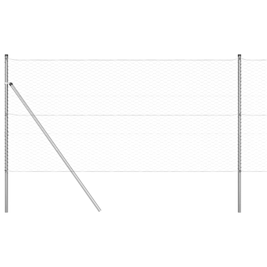 vidaXL Φράκτης Εξάγωνος 1.4x50 m Γαλβανισμένος Χάλυβας