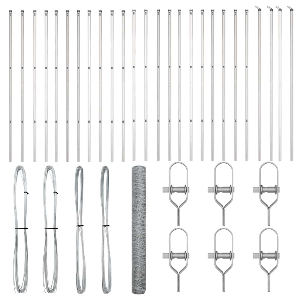 Φράχτης Έξιγωνο της vidaXL 1.4x50 μ Γαλβανισμένος Χάλυβας