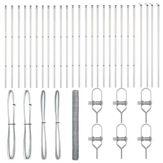 Φράκτης vidaXL Εξαγώνιος 1.5x50 μ Γαλβανισμένο Ατσάλι