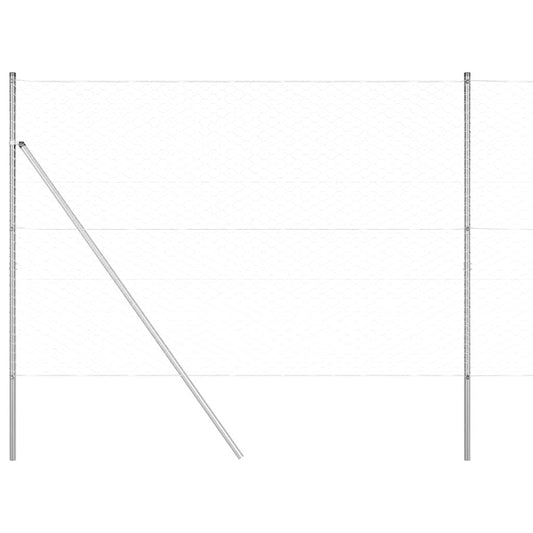 vidaXL Φράχτης Εξάγωνο 1.5x50 μ Γαλβανισμένος Χάλυβας