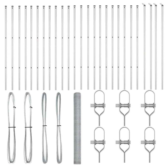 Φράχτης Έξιγωνο vidaXL 1.6x50 μ Γαλβανισμένο Ατσάλι