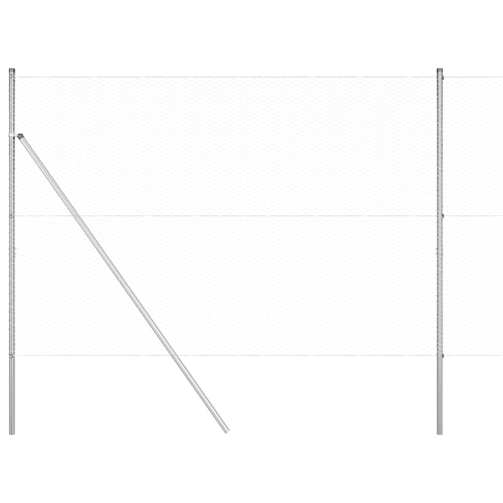 vidaXL Φράχτης Εξαγωνικός 1.6x50 μ Γαλβανισμένο Ατσάλι