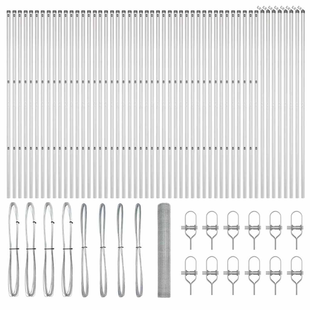 vidaXL Φράχτης Έξιγωνο 1x100 μ Γαλβανισμένος Χάλυβας