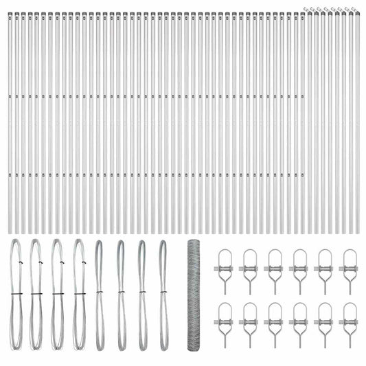 vidaXL Κυκλική Φράξη 1,2x100 μ Γαλβανισμένος Χάλυβας