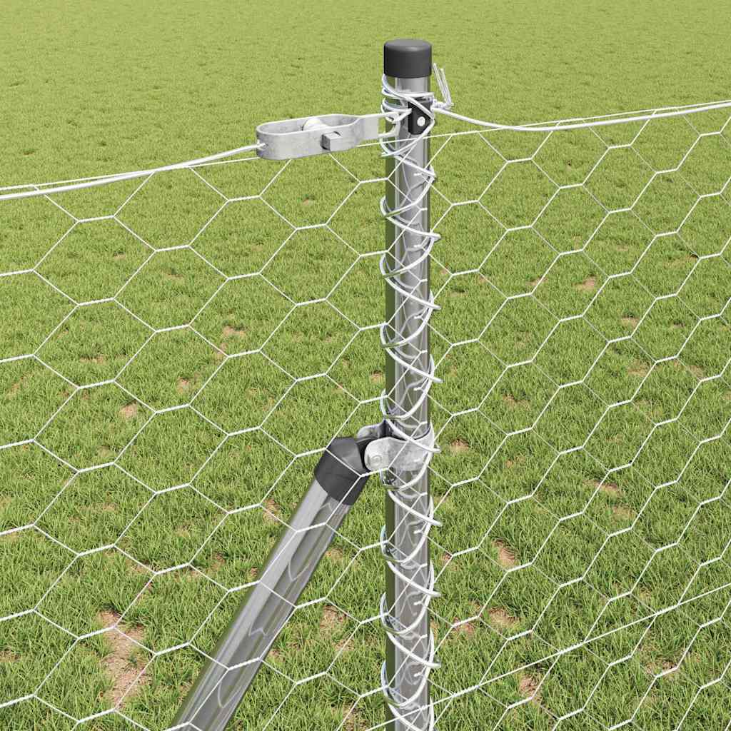 vidaXL Εξαγωνικός Φράκτης 1.4x100 μ Γαλβανισμένος Χάλυβας