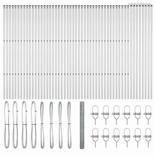 vidaXL Εξαγωνικός Φράκτης 1.5x100 μ Γαλβανισμένος Χάλυβας