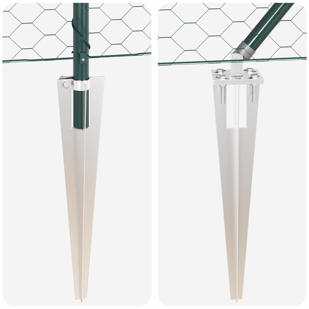 vidaXL Εξάγωνη Φράχτη Πράσινη 0.4x10 μ Χάλυβας