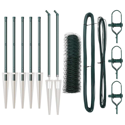 vidaXL Εξάγωνος Φράκτης Πράσινος 0.8x10 μ Χάλκινος