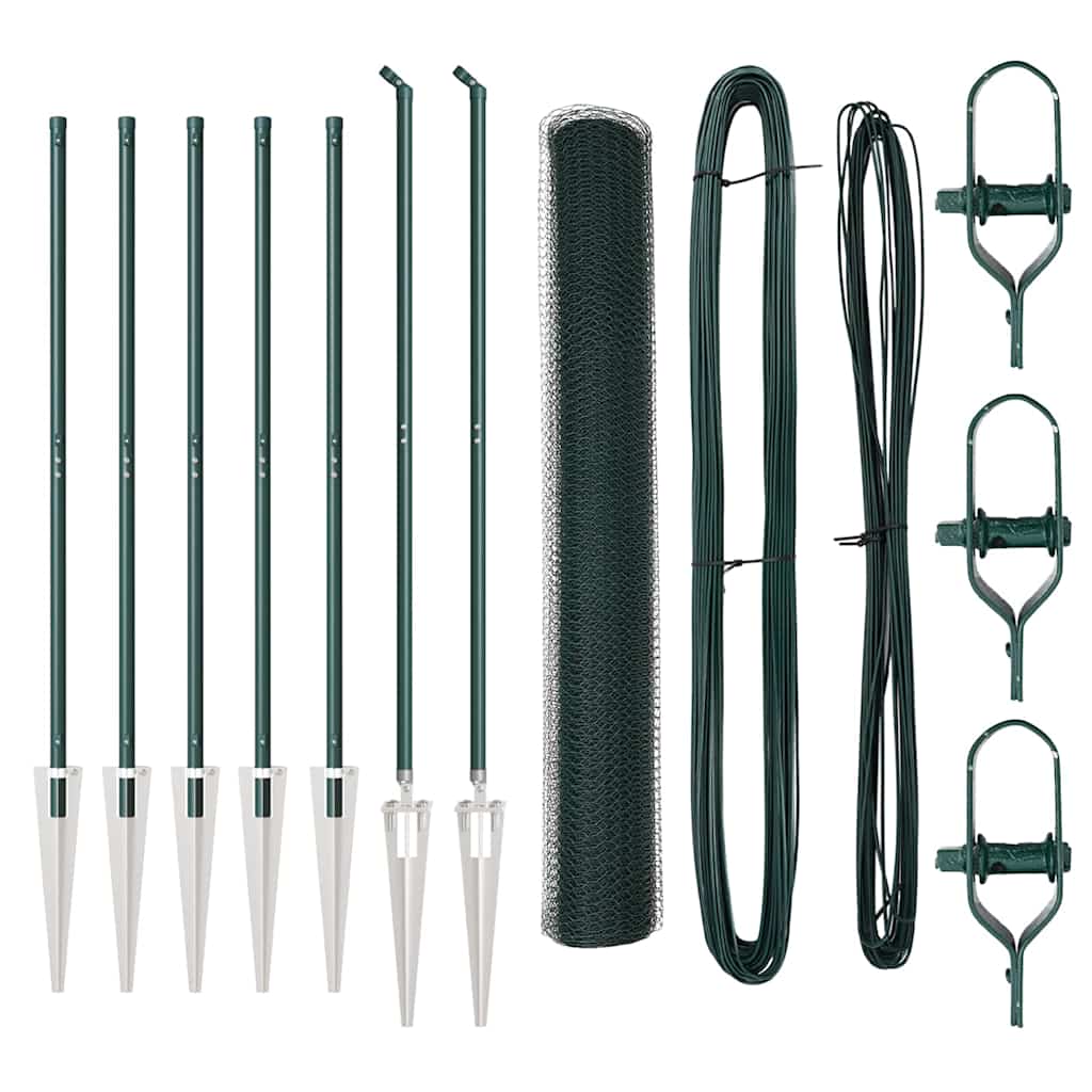 vidaXL Πενταγωνικός Φράκτης Πράσινος 1x10 μ Χάλυβα