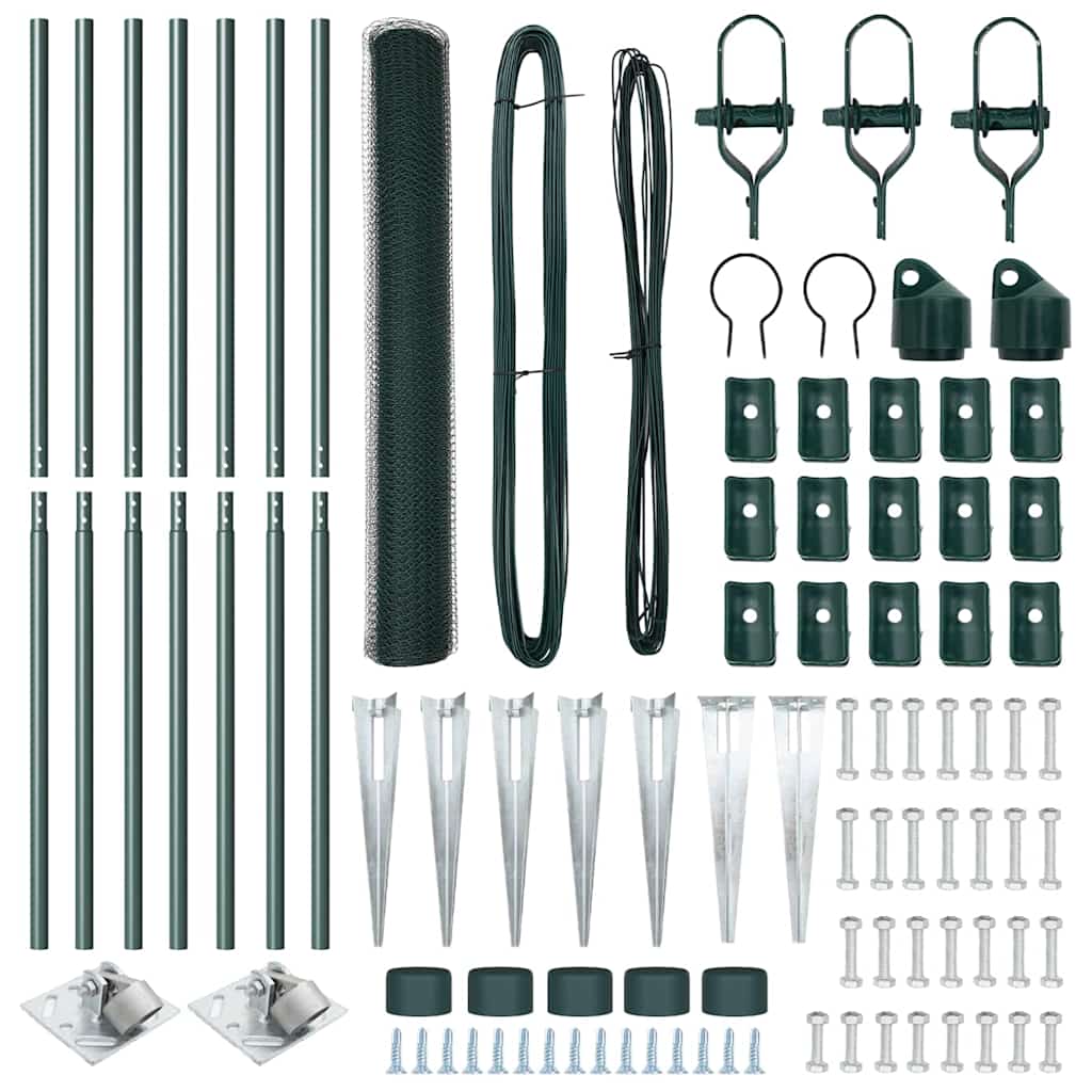 vidaXL Πενταγωνικός Φράκτης Πράσινος 1x10 μ Χάλυβα