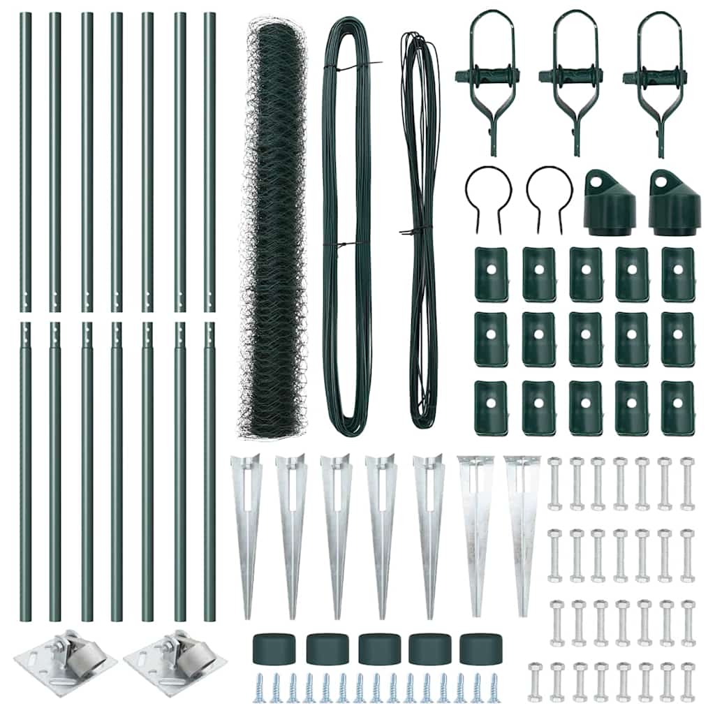 vidaXL Πολυγωνικός Φράχτης Πράσινος 1.2x10 μ Χάλυβας