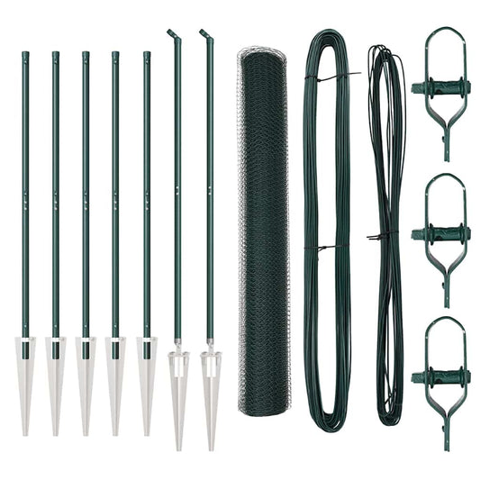 Φράχτης Hexagon vidaXL Πράσινος 1.4x10 μ Ατσάλι