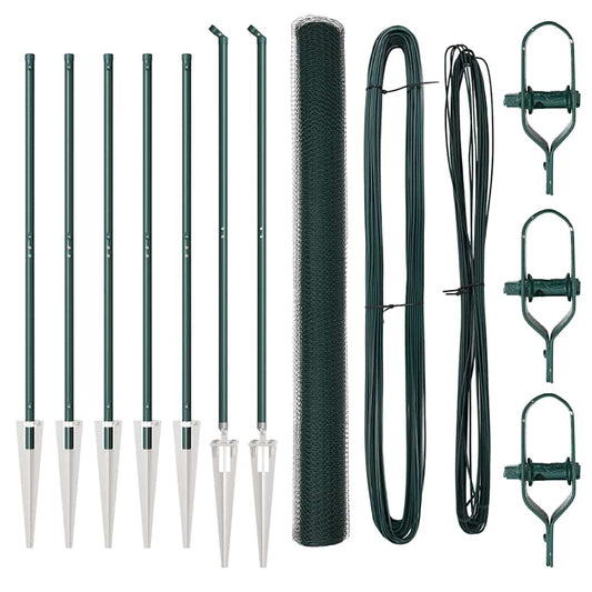 Φράχτης Hexagon vidaXL Πράσινος 1.5x10 μ Χάλυβας