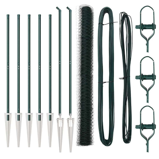 vidaXL Πεντάγωνη Περίφραξη Πράσινη 1,5x10 μ. Ατσάλι