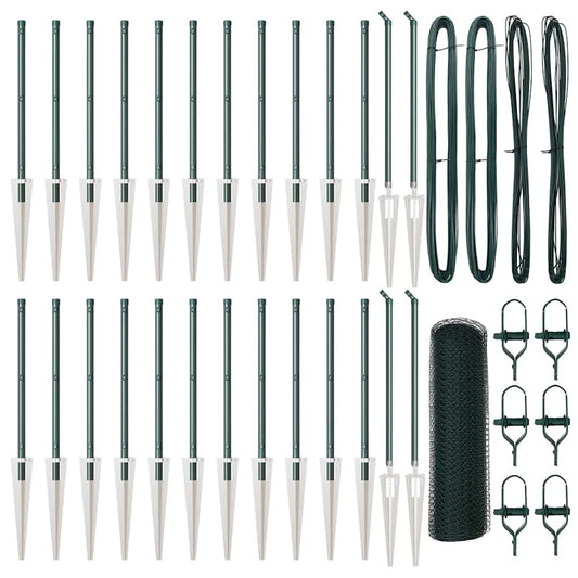 vidaXL Εξάγωνη Περίφραξη Πράσινη 0,6x50 μ. Χάλυβας