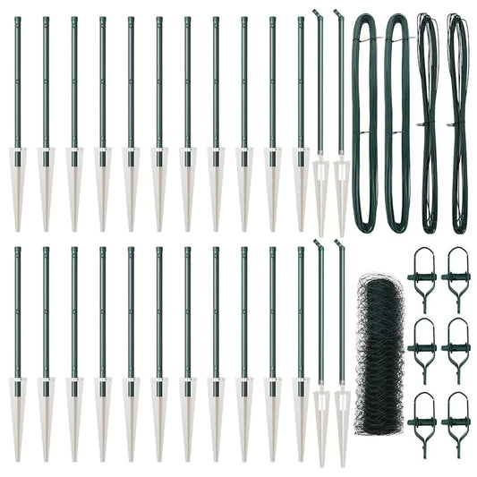 vidaXL Περίφραξη Εξαγώνου Πράσινη 0.6x50 μ Χάλκινη