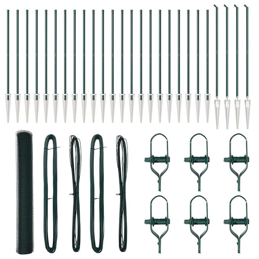 Φράχτης Εξάγωνος vidaXL Πράσινος 1.2x50 m Χάλυβας