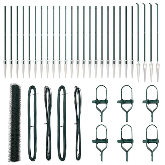 Φράκτης Εξαγωνίου vidaXL Πράσινος 1.2x50 μ Ατσάλι