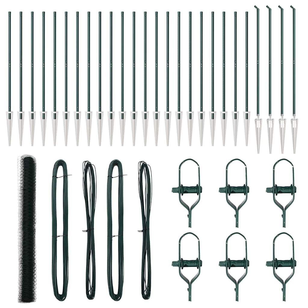 Φράχτης Hexagon vidaXL Πράσινος 1.6x50 μ Χάλυβας