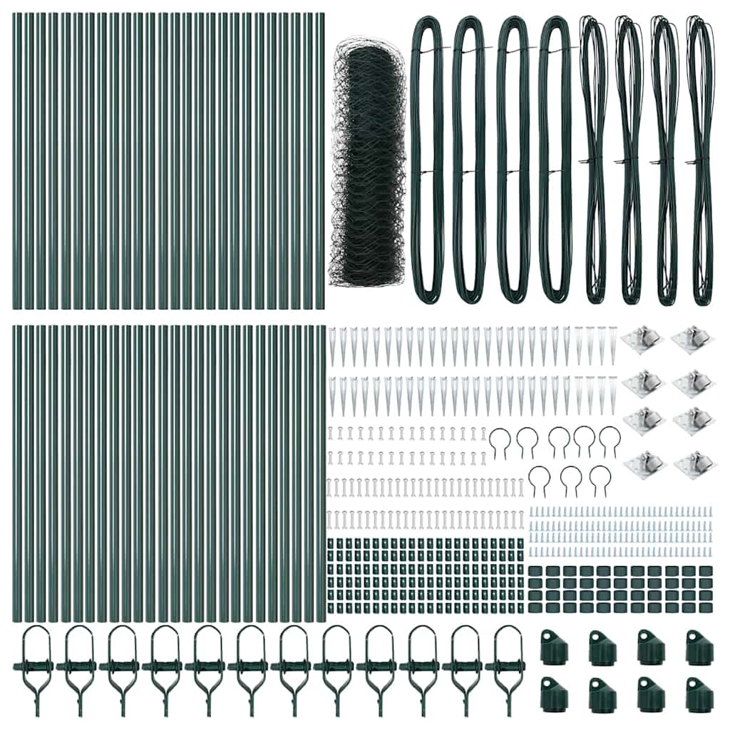 vidaXL Εξάγωνος Φράκτης Πράσινος 0,4x100 μ Σχοινί