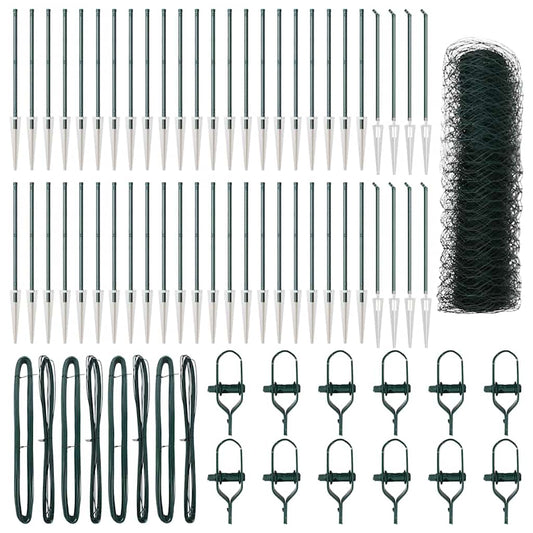 Πράσινος Εξάγωνος Φράκτης vidaXL 0.6x100 m Χάλυβας