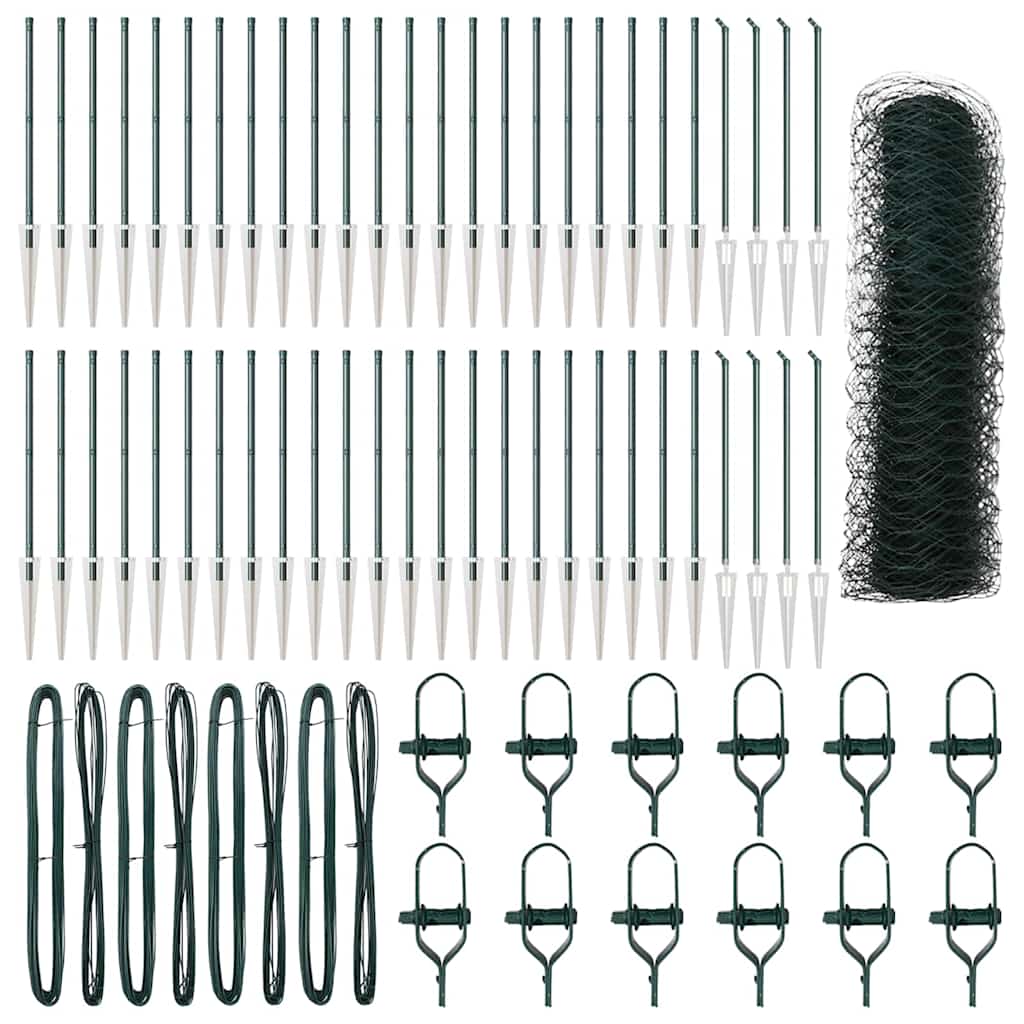 Περίφραξη Εξαγώνου vidaXL Πράσινη 1x100 μ από Χάλυβα