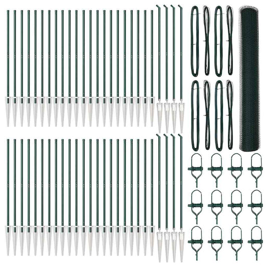 Εξαγωνικός Φράχτης vidaXL Πράσινος 1,2x100 μ Χάλυβας