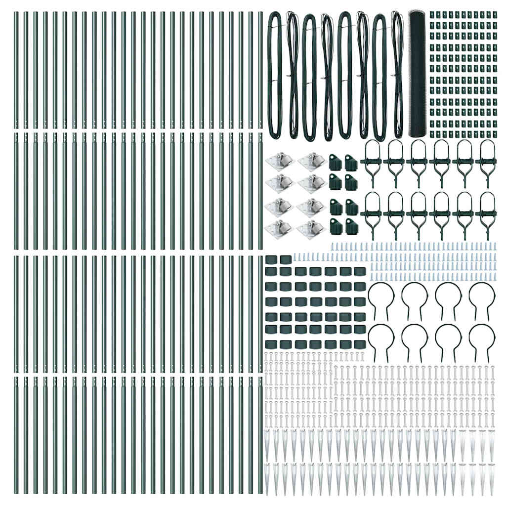 Εξαγωνικός Φράχτης vidaXL Πράσινος 1,2x100 μ Χάλυβας