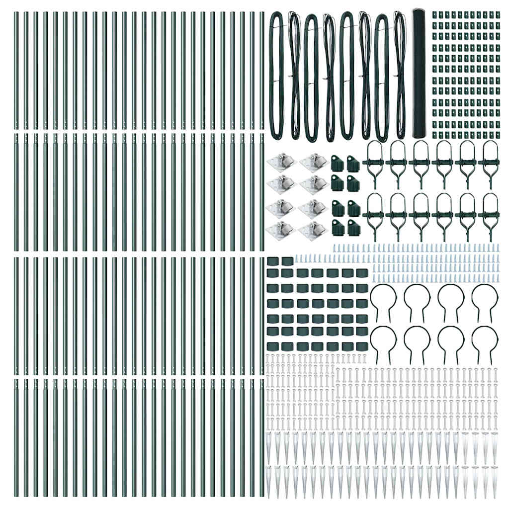 vidaXL Εξάγωνη Περίφραξη Πράσινη 1,5x100 m Χάλυβας