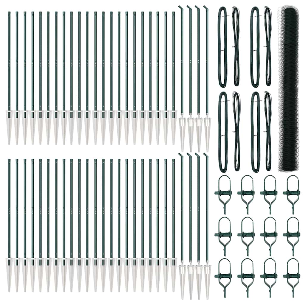 vidaXL Κυλινδρικός Φράχτης Πράσινος 1,5x100 μ Ατσάλι