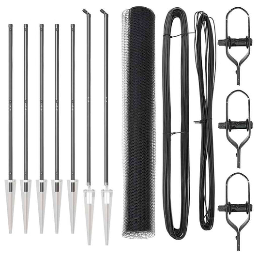 vidaXL Εξάγωνη Περίφραξη Γκρι 1.4x10 μ Ατσάλι