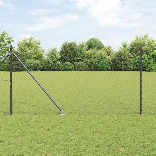 vidaXL Hexagon Fence Γκρι 1.4x10 μ Ατσάλι