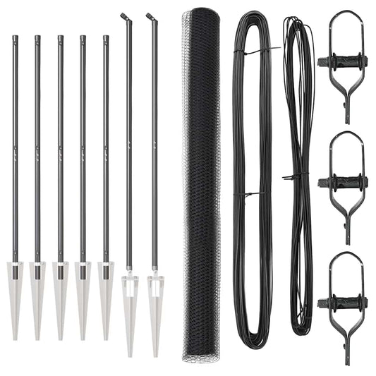 vidaXL Περίφραξη Εξαγωνική Γκρι 1,5x10 μ. Χάλυβας