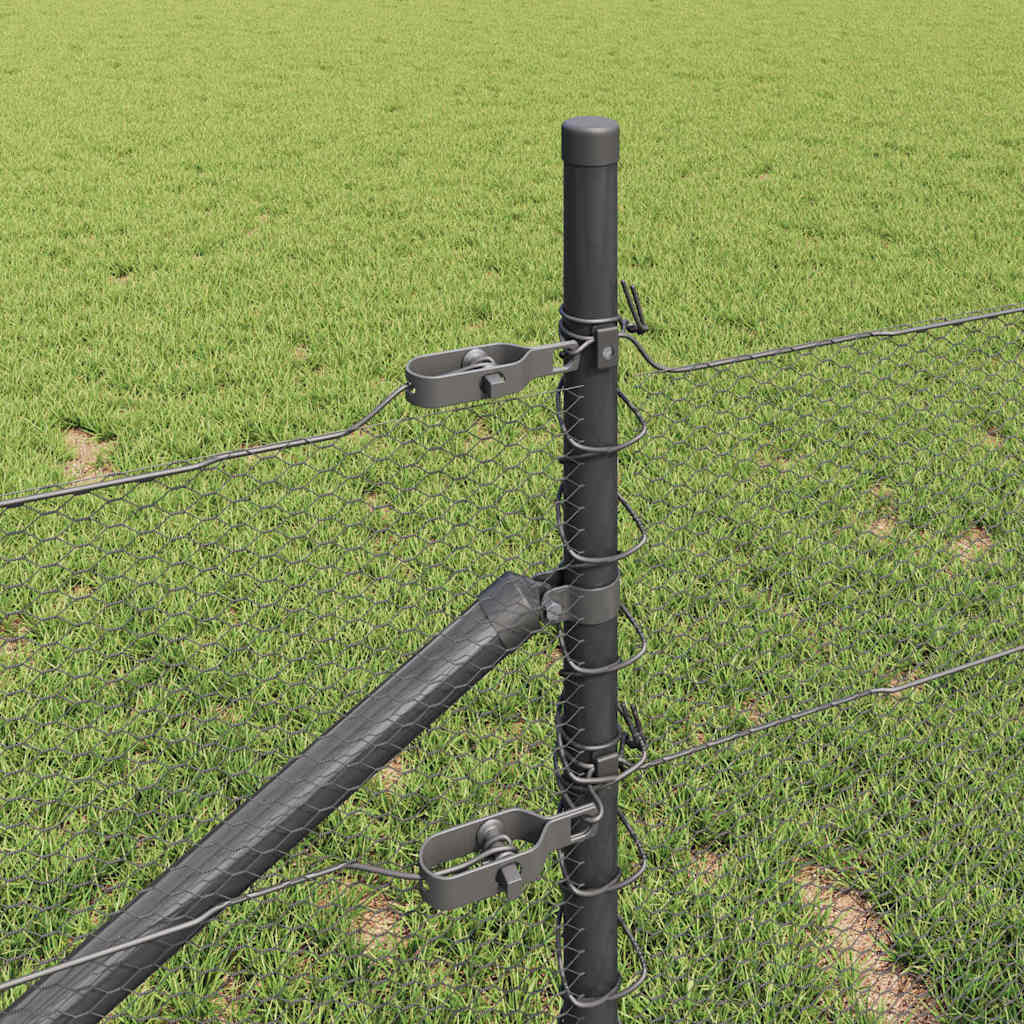 Γκρι Φράκτης vidaXL 0,8x25 m Ατσάλι