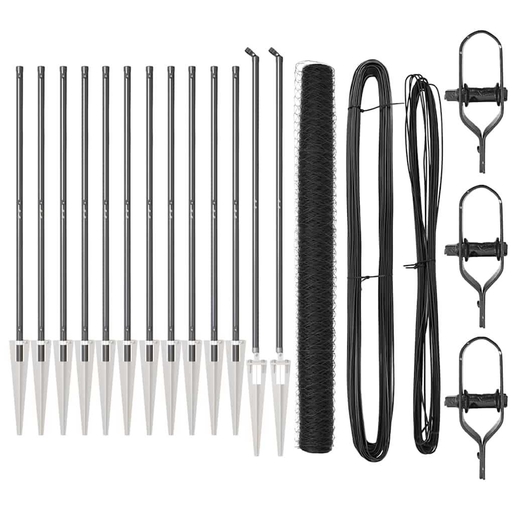 vidaXL Περίφραξη Έκτασης Γκρι 1.6x25 μ Από Χάλυβα