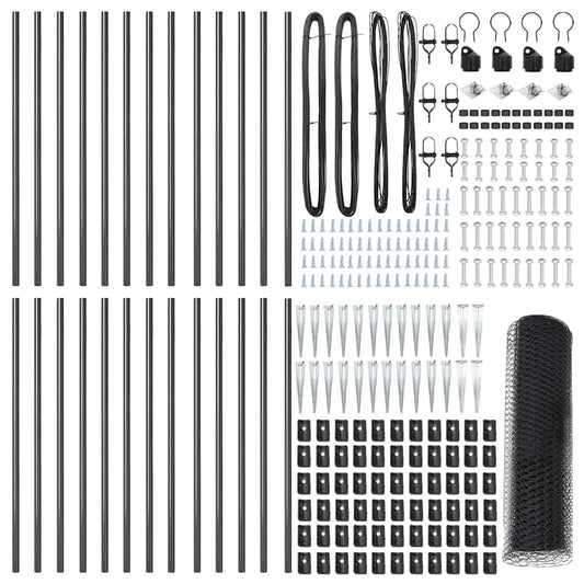 Γκρι Πολυγωνικός Φράκτης vidaXL 0,5x50 m