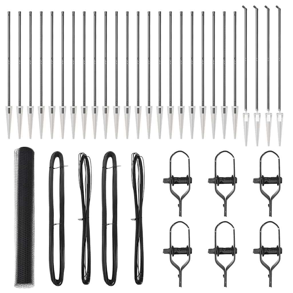 Φράχτης Hexagon vidaXL Γκρι 1.2x50 μ Ατσάλι