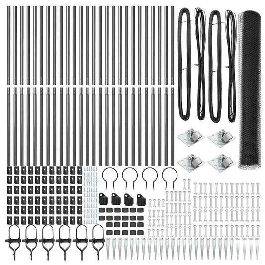 vidaXL Φράχτης Hexagon Γκρι 1.4x50 μ Ατσάλι