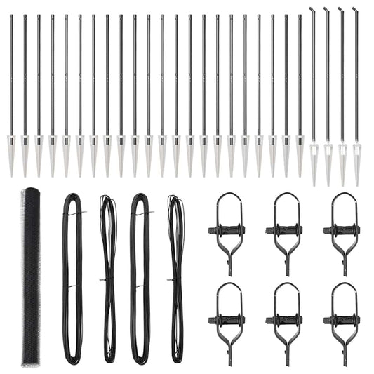 vidaXL Φράκτης Εξάγωνο Γκρι 1.5x50 μ Χάλυβας