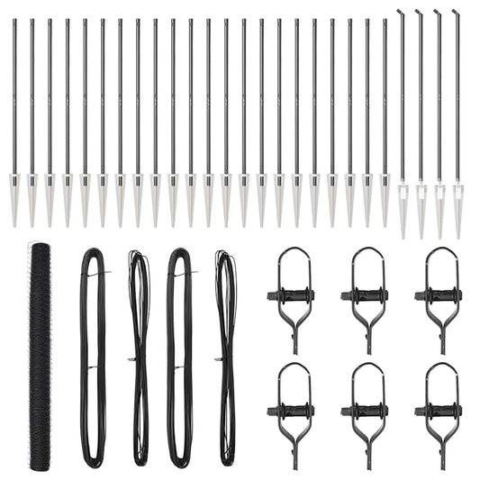 Φράκτης Εξαγώνου vidaXL Γκρι 1.6x50 μ Ατσάλι