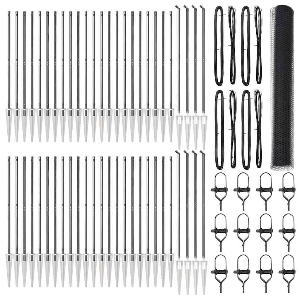 vidaXL Φράκτης Εξάγωνος Γκρι 1.2x100 μ Μεταλλικό