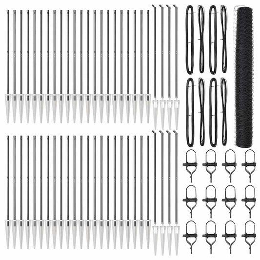 vidaXL Φράκτης Εξάγωνος Γκρι 1.2x100 m Χάλυβας