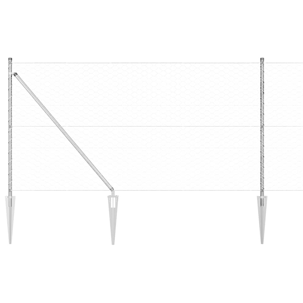 vidaXL Περίφραξη Εξαγωνικού Σχήματος 1x10 μ Γαλβανισμένος Χάλυβας