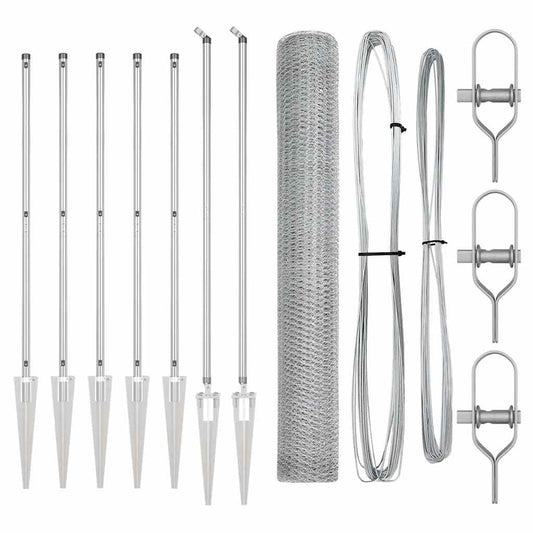 Εξάγωνος Φράχτης vidaXL 1.2x10 μ Γαλβανισμένο Ατσάλι