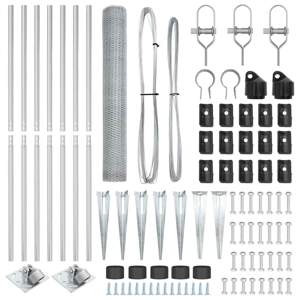 Εξάγωνος Φράχτης vidaXL 1.2x10 μ Γαλβανισμένο Ατσάλι