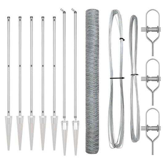 vidaXL Εξάγωνος Φράχτης 1.5x10 μ Γαλβανισμένος Χάλυβας