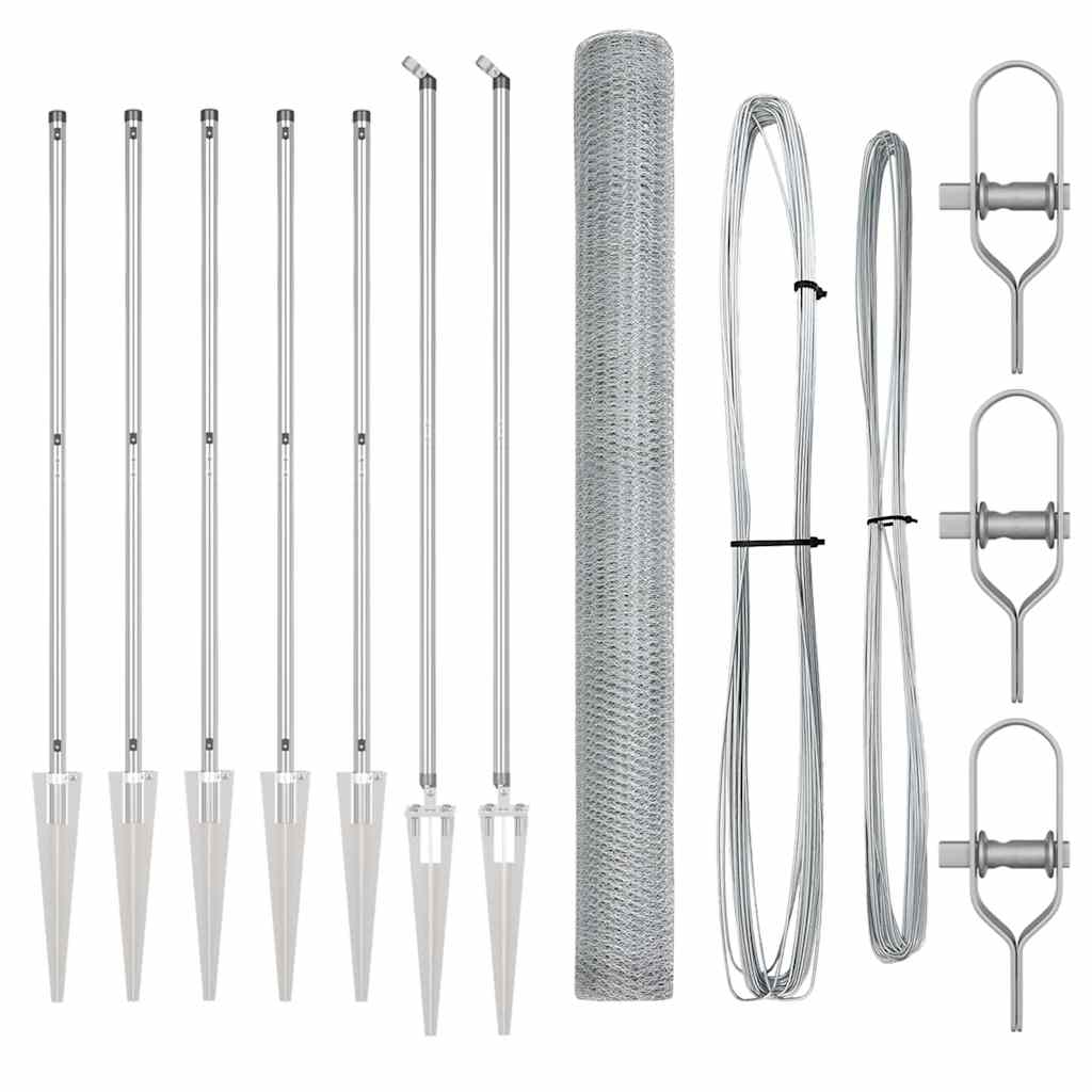 vidaXL Φράκτης Έξιγωνο 1.6x10 μ Γαλβανισμένος Χάλυβας