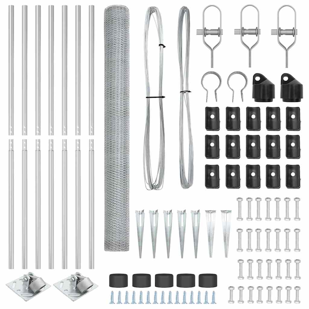 vidaXL Φράκτης Έξιγωνο 1.6x10 μ Γαλβανισμένος Χάλυβας